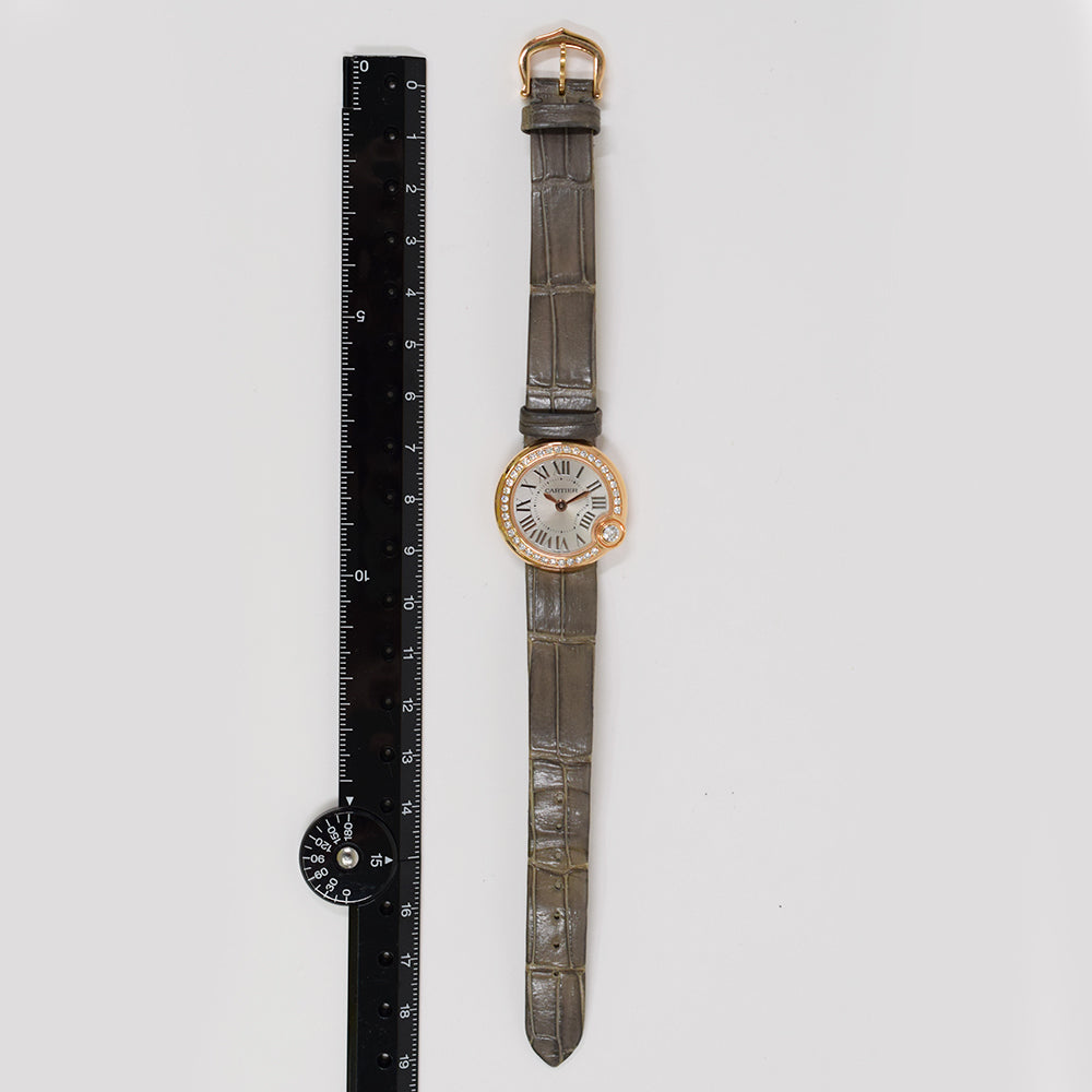 Ballon Blanc de Cartier Quartz 26mm Diamond Bezel Rose Gold WJBL0006