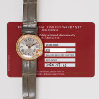 Ballon Blanc de Cartier Quartz 26mm Diamond Bezel Rose Gold WJBL0006