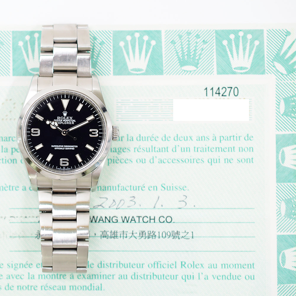 Explorer 36mm Steel 114270