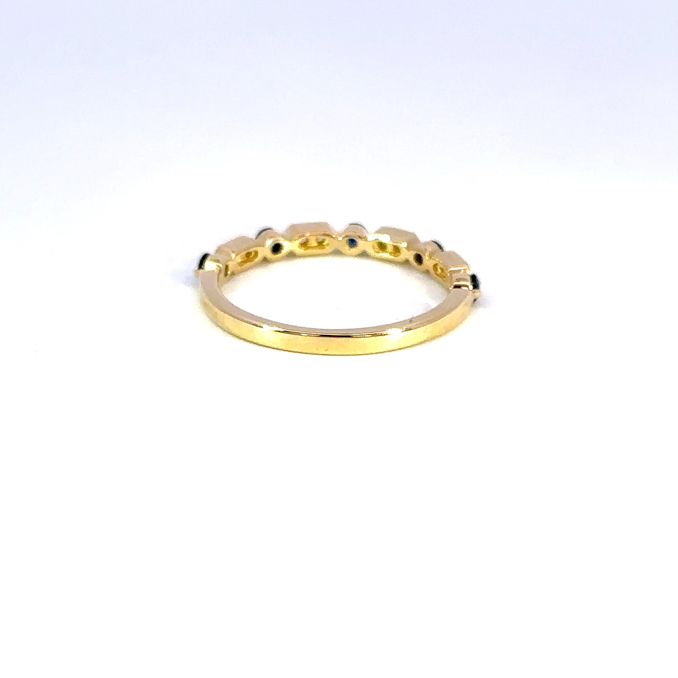 14kt yg Sapphire & Diamond Ban