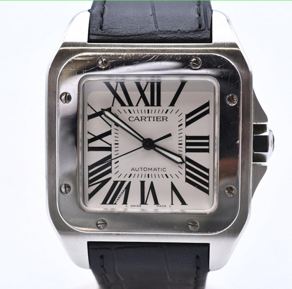 Santos 100 Large Steel - 51.1mm x 41.3mm W20073X8