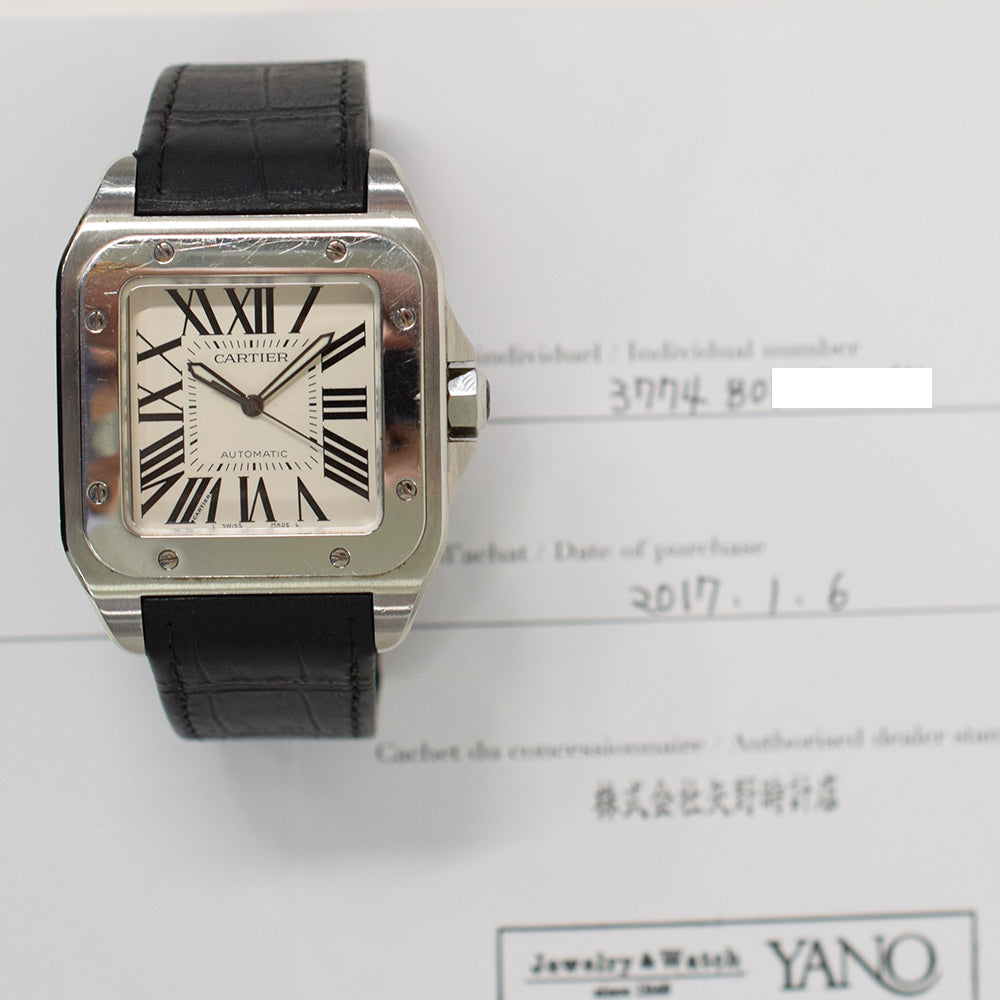 Santos 100 Large Steel - 51.1mm x 41.3mm W20073X8