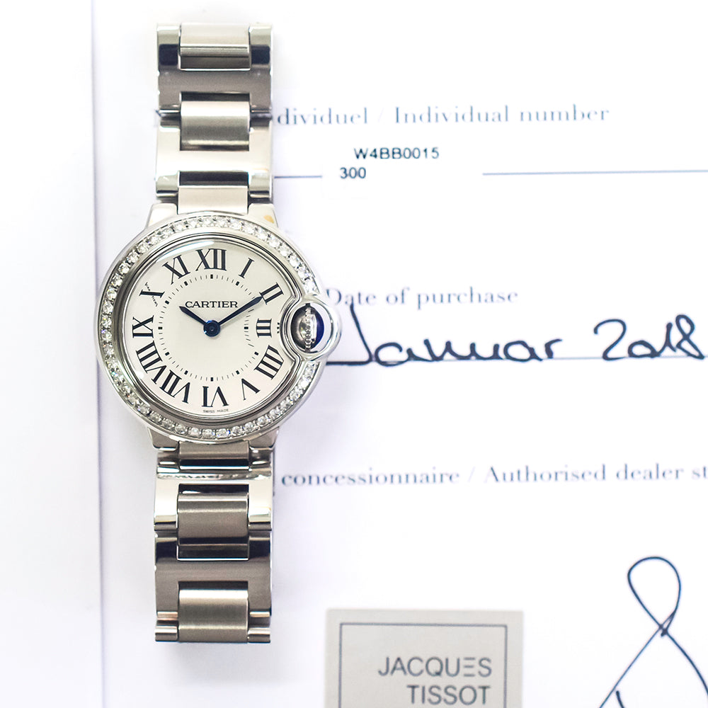 Ballon Bleu Small 28mm Diamond Bezel Steel W4BB0015