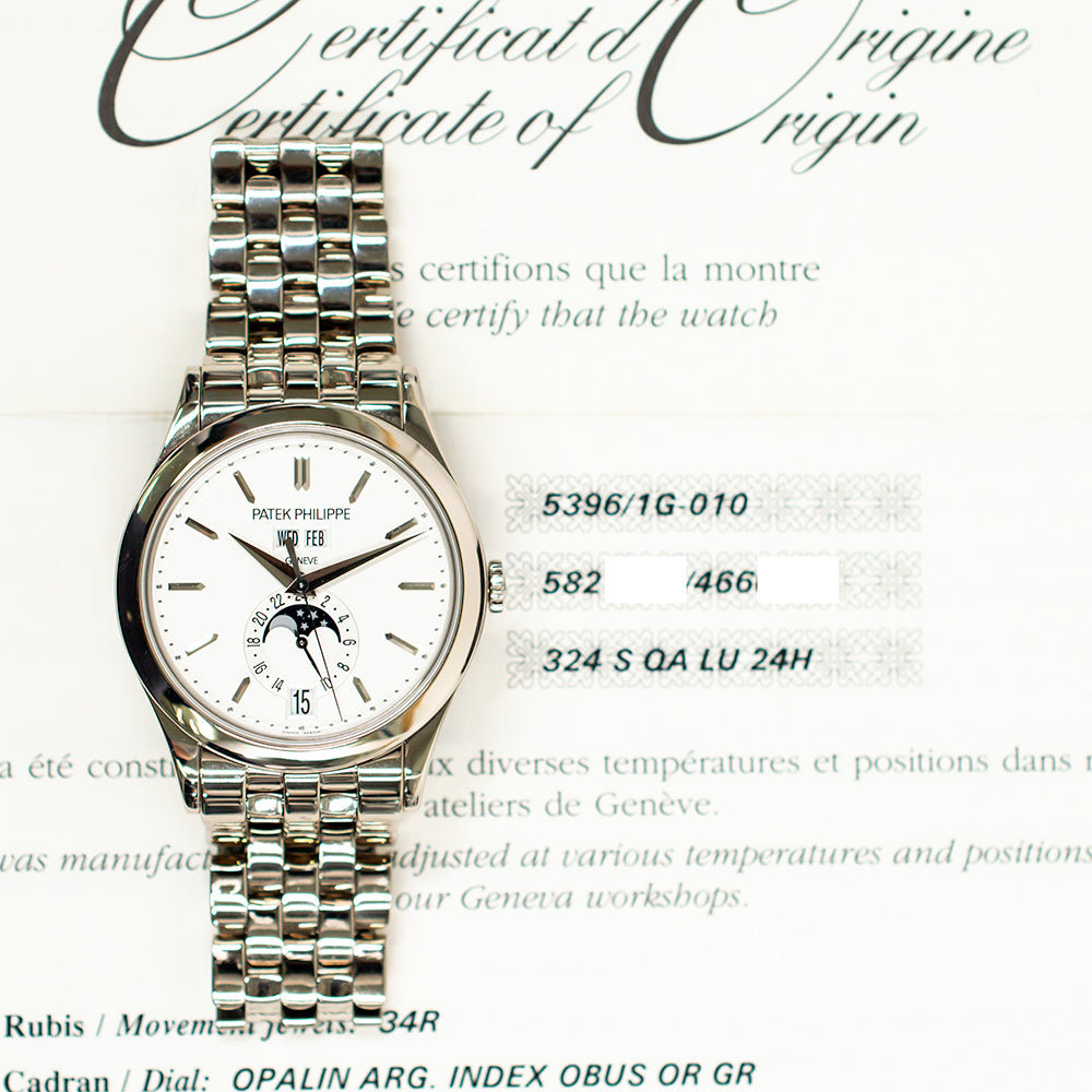 Complications Annual Calendar Moon Phases Day-Date 38.5mm White Gold 5396/1G-010