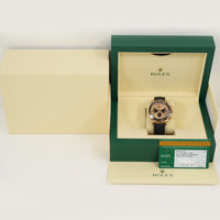 Daytona Rose Gold Black Ceramic Bezel with Rubber Strap 116515LN