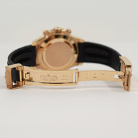 Daytona Rose Gold Black Ceramic Bezel with Rubber Strap 116515LN