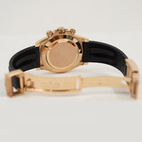 Daytona Rose Gold Black Ceramic Bezel with Rubber Strap 116515LN