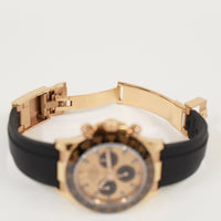Daytona Rose Gold Black Ceramic Bezel with Rubber Strap 116515LN