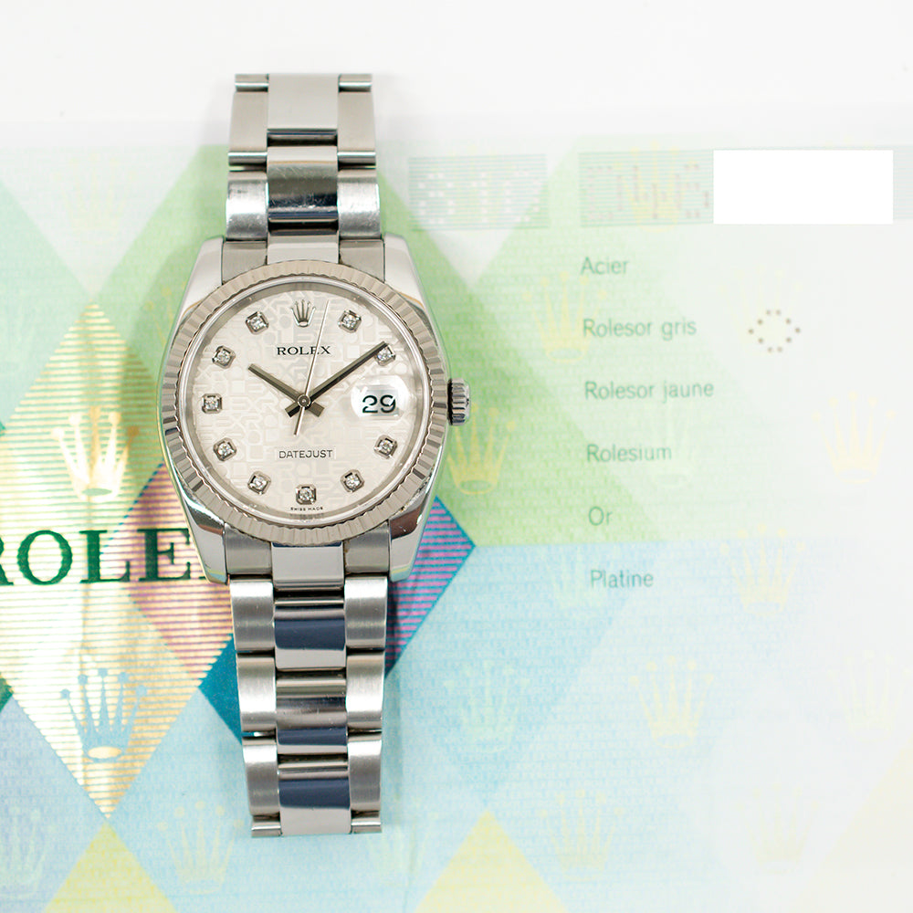 Datejust 36mm Steel and White Gold 116234