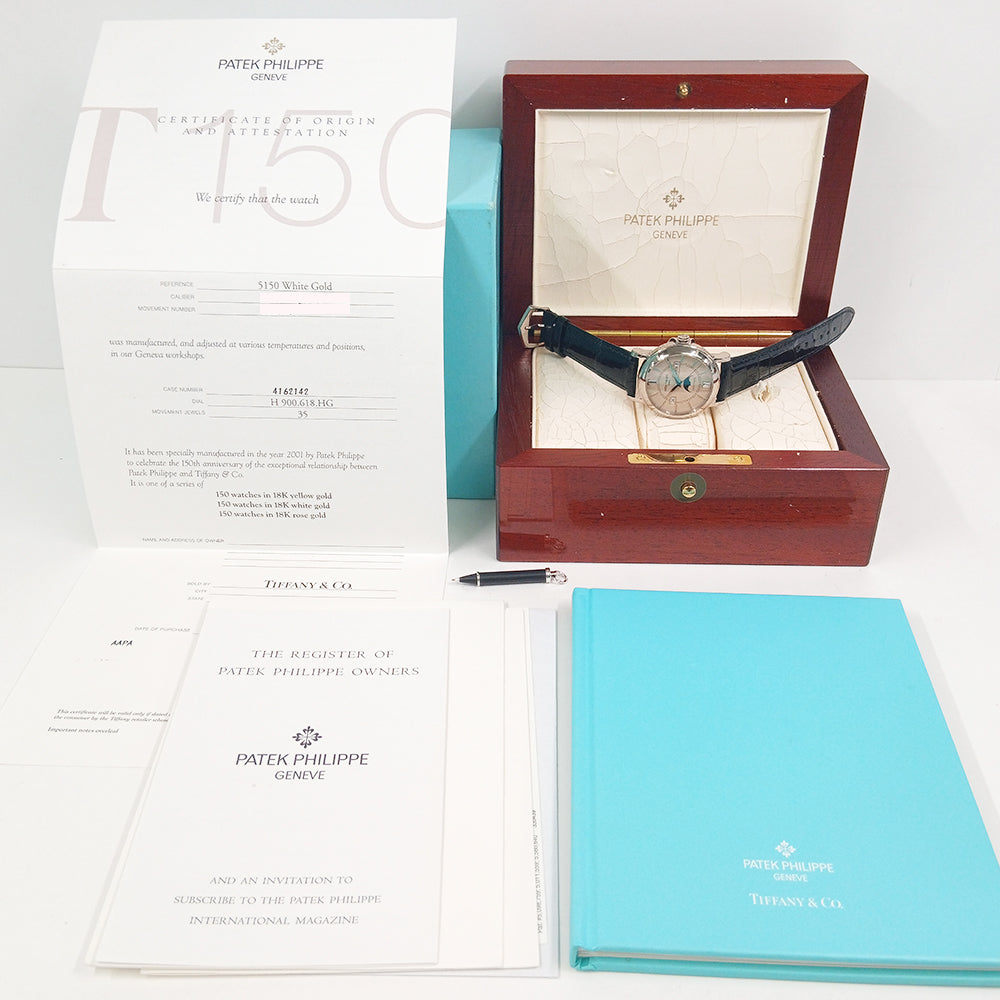 Annual Calendar with Tiffany & Co. 36mm White Gold 5150G