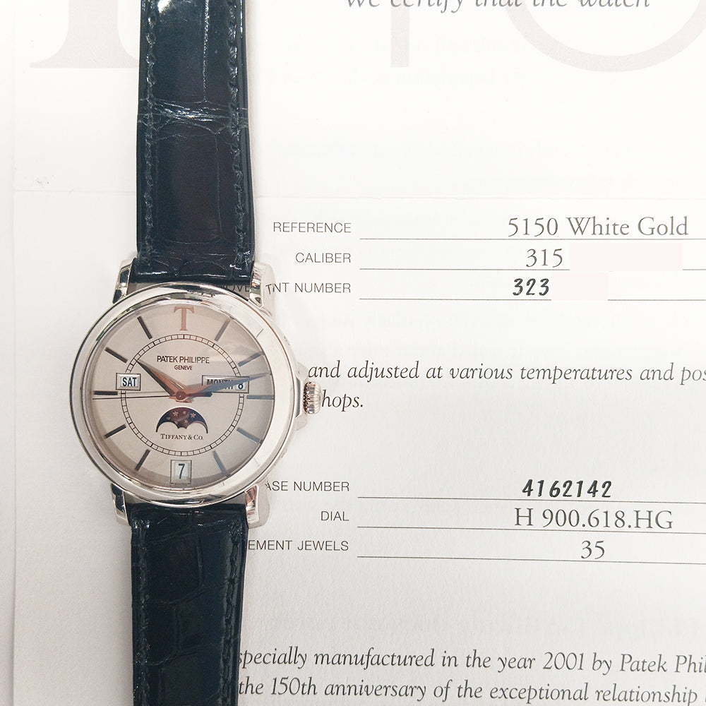 Annual Calendar with Tiffany & Co. 36mm White Gold 5150G