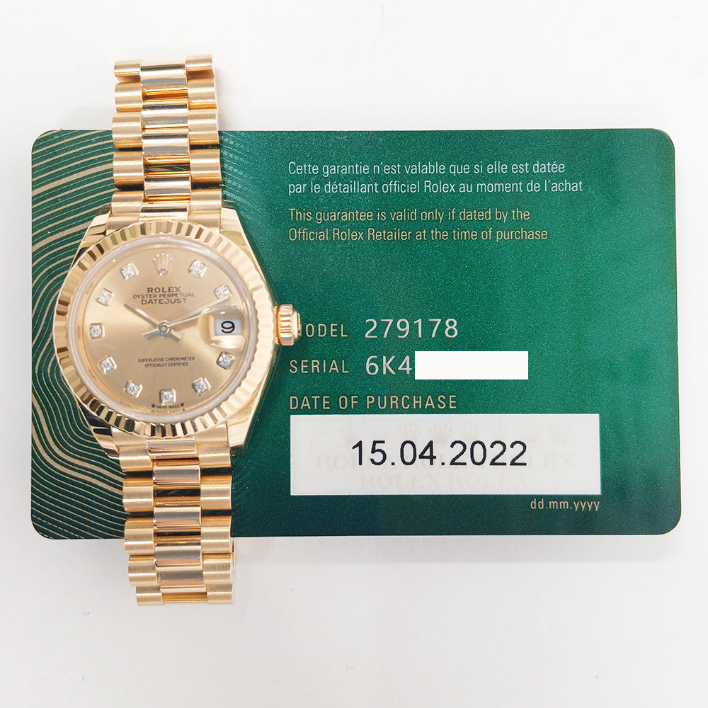 Datejust 28mm Yellow Gold 279178G