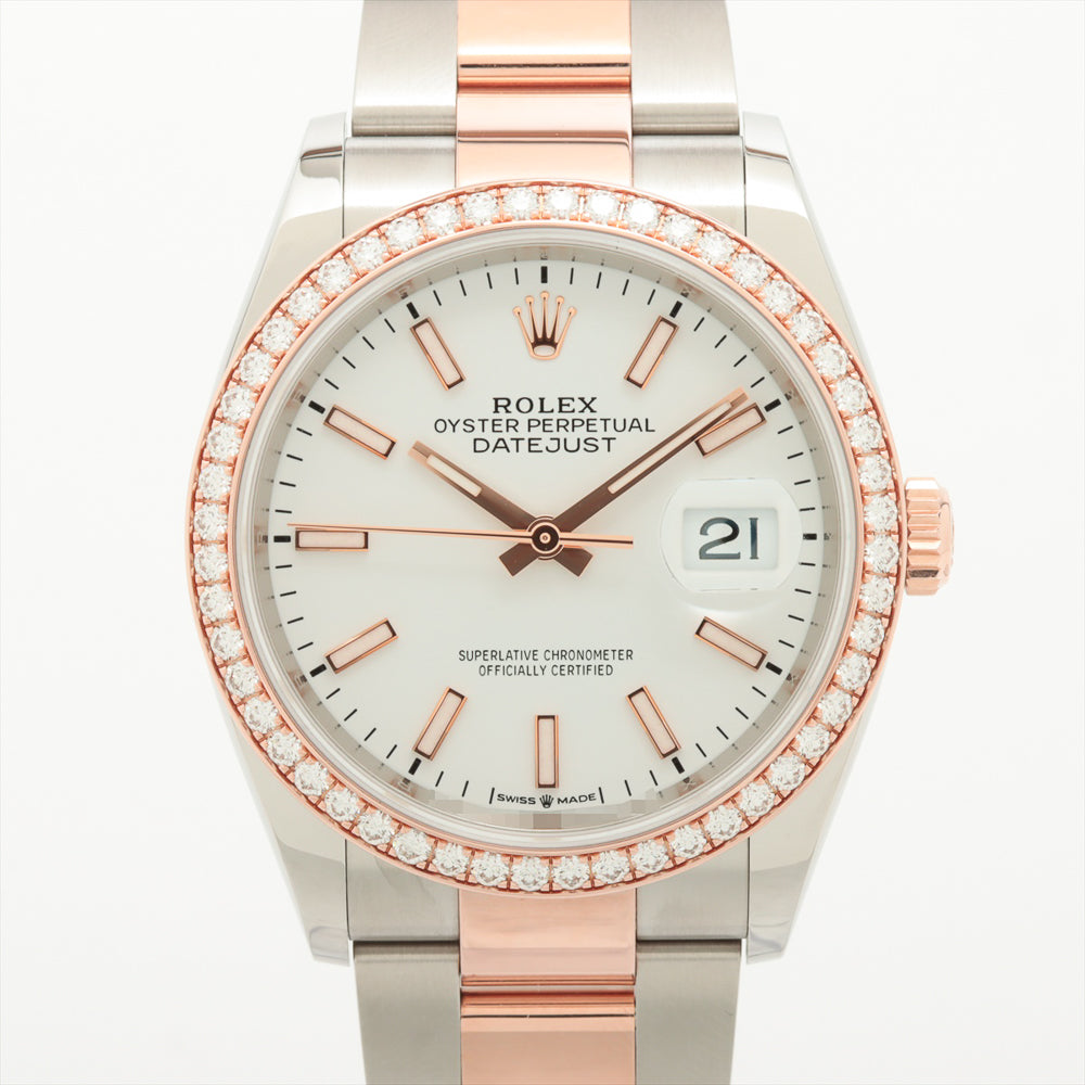 Datejust 36mm Diamond Bezel Steel and Rose Gold 126281RBR