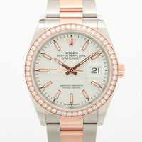 Datejust 36mm Diamond Bezel Steel and Rose Gold 126281RBR