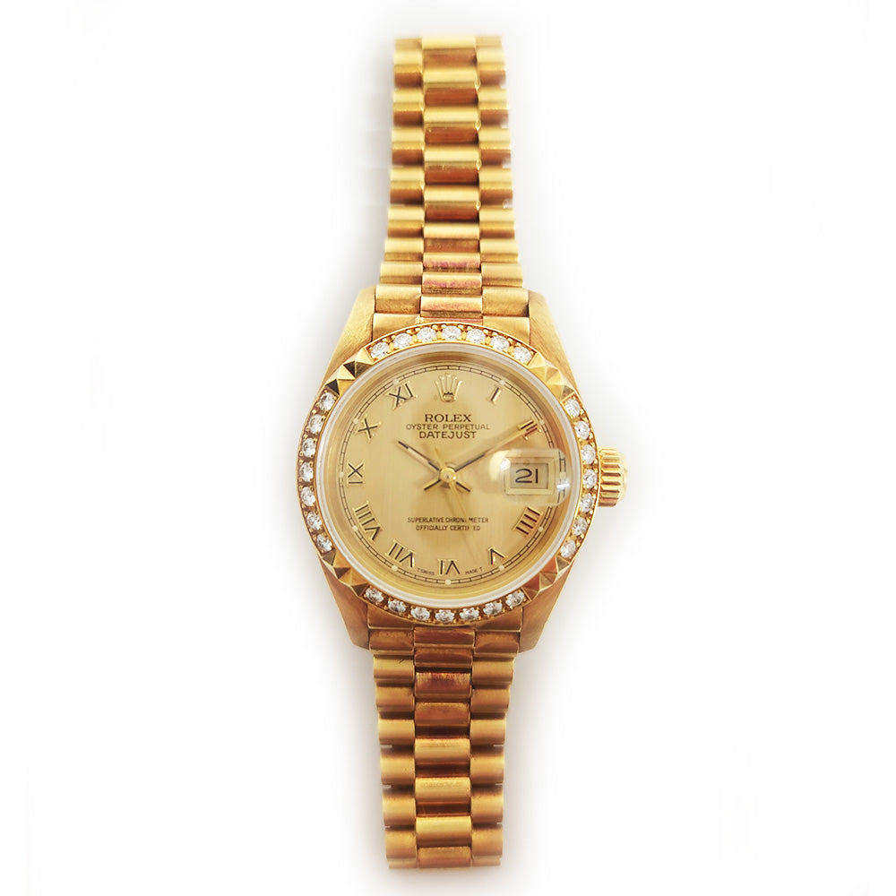 Lady Datejust 26mm Diamond Bezel Yellow Gold 69268