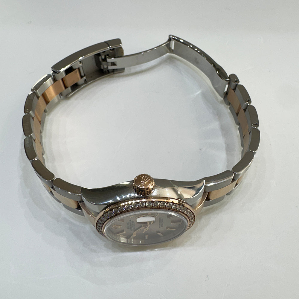 Datejust 28mm Diamond Bezel Steel and Rose Gold 279381RBR