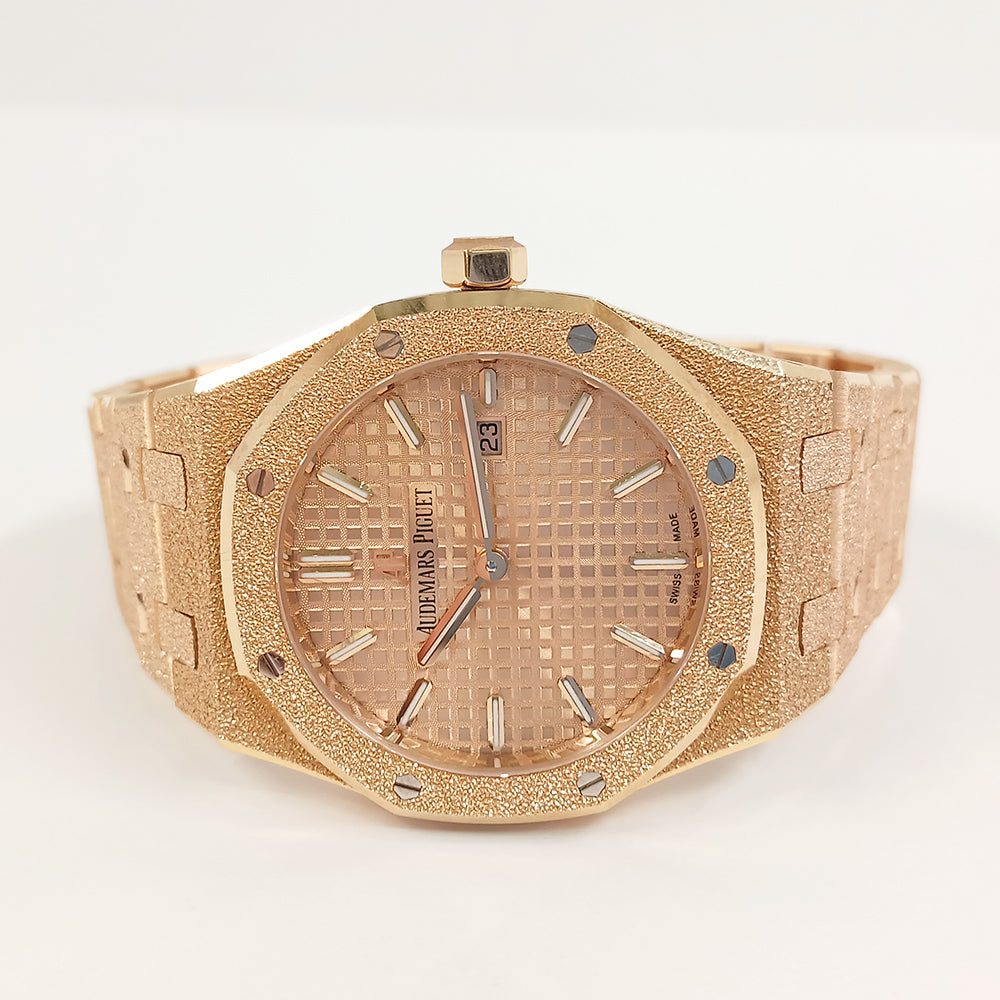 Royal Oak Frosted Quartz 33mm Rose Gold  67653OR.GG.1230OR.02