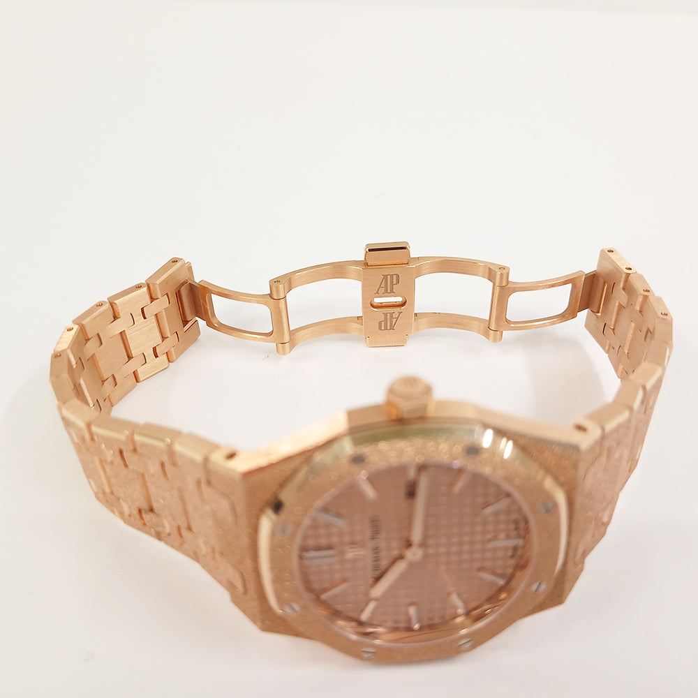 Royal Oak Frosted Quartz 33mm Rose Gold  67653OR.GG.1230OR.02