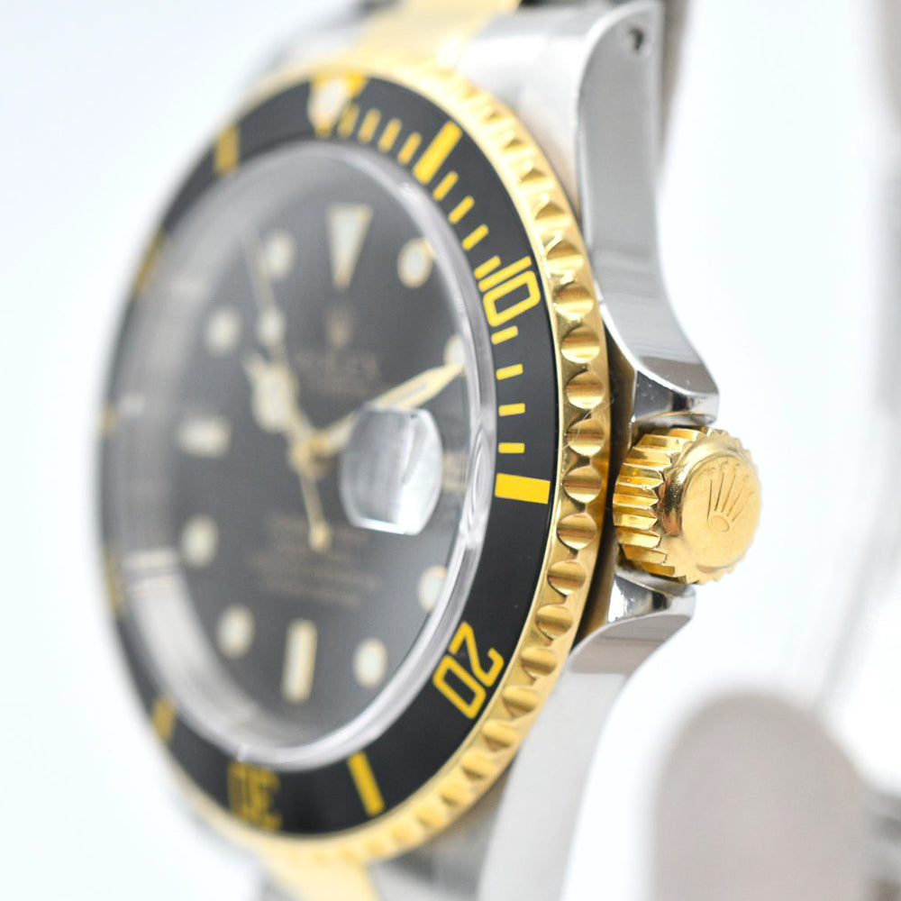 Submariner Date 40mm Black Bezel Steel and Yellow Gold 16613