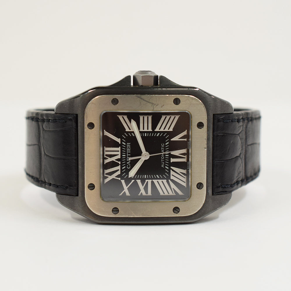 Santos 100 Automatic 38mm Titanium and PVD Steel  W2020010