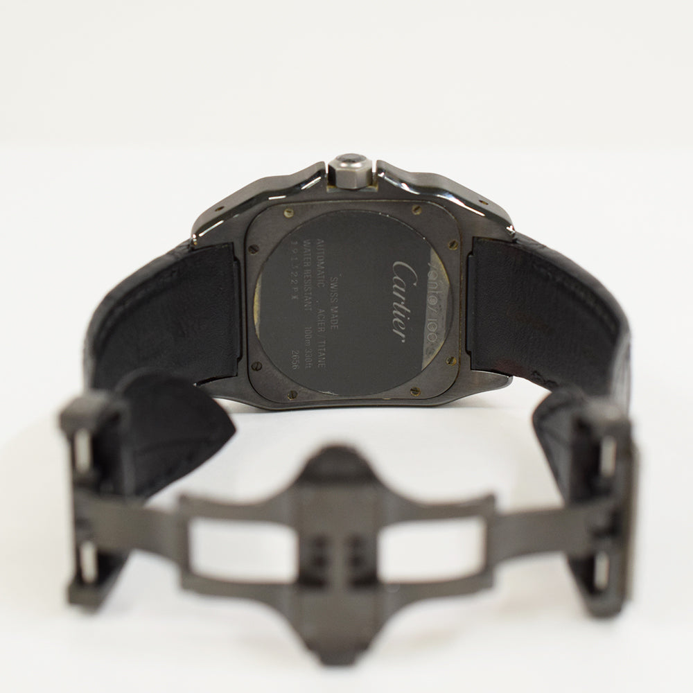 Santos 100 Automatic 38mm Titanium and PVD Steel  W2020010