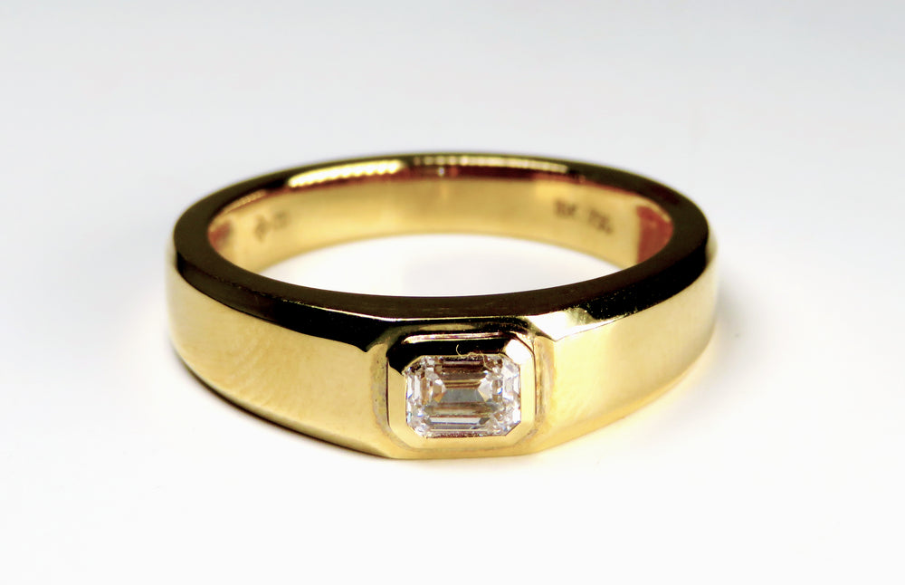 18kt Yellow Gold 1-Stone Diamond Ring
