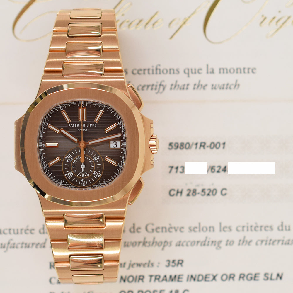 Nautilus 40.5mm Chronograph Rose Gold 5980/1R-001