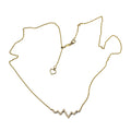 14kt Yellow Gold Diamond Heartbeat Necklace