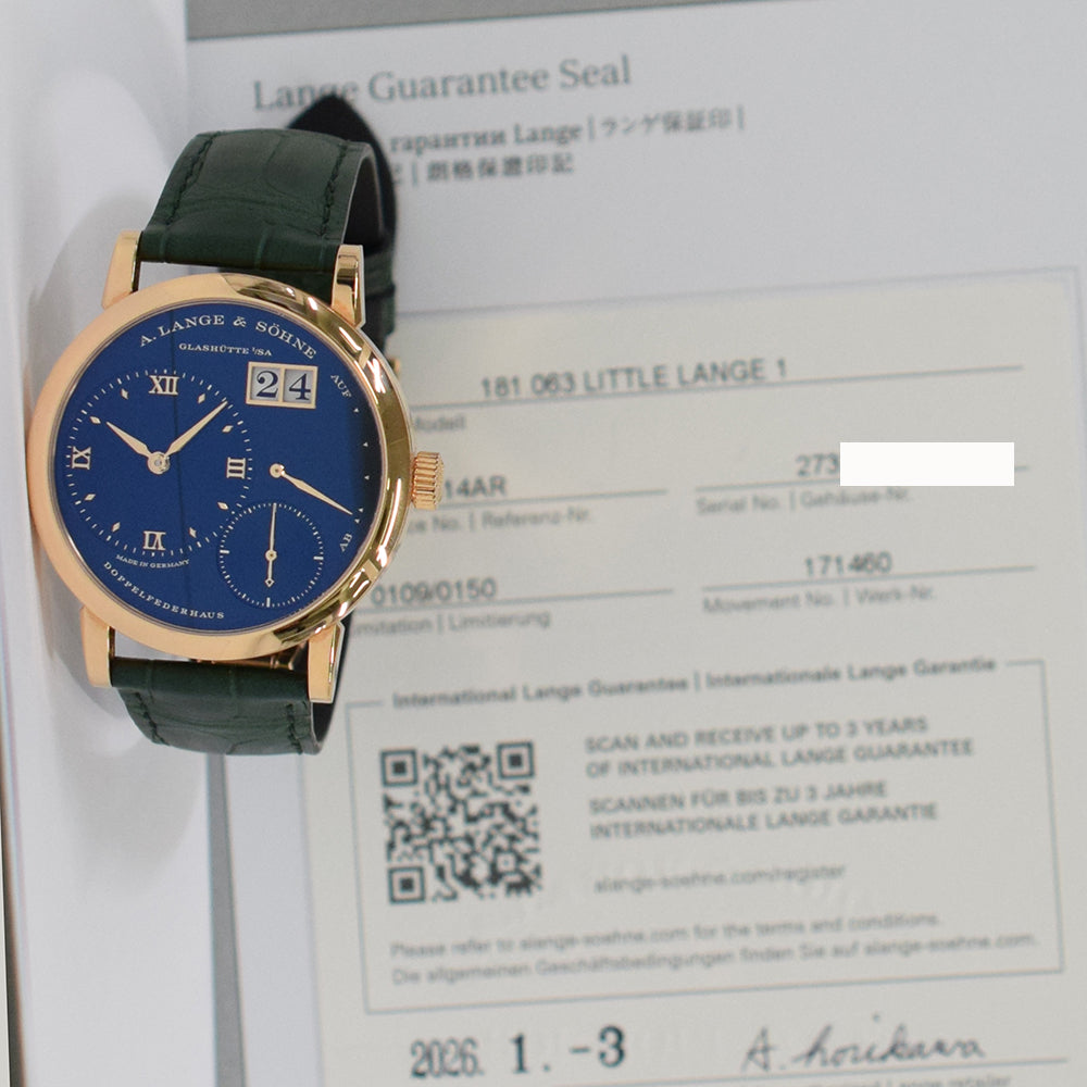 Little Lange 1 36.8mm Rose Gold manual winding Limited Edition of 150 181.063