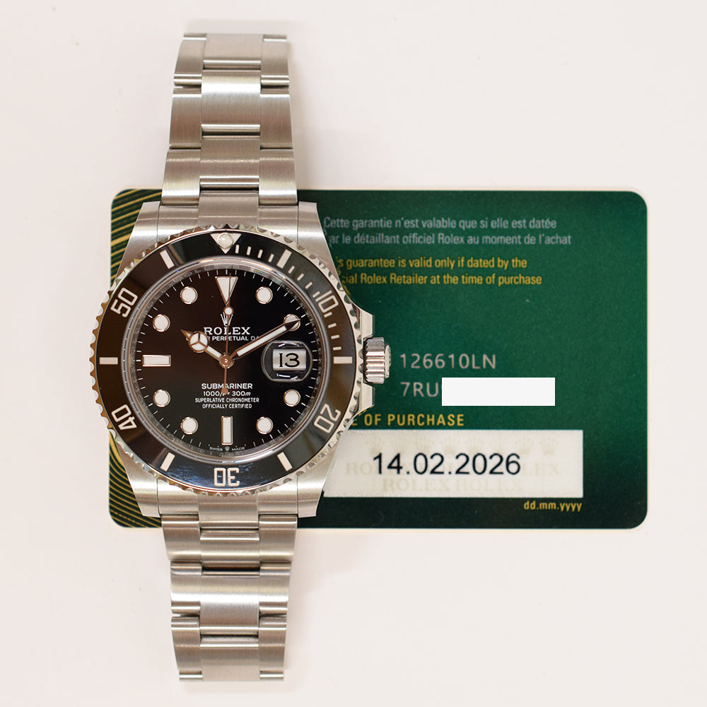 Submariner Date 41mm Black Bezel Steel 126610LN