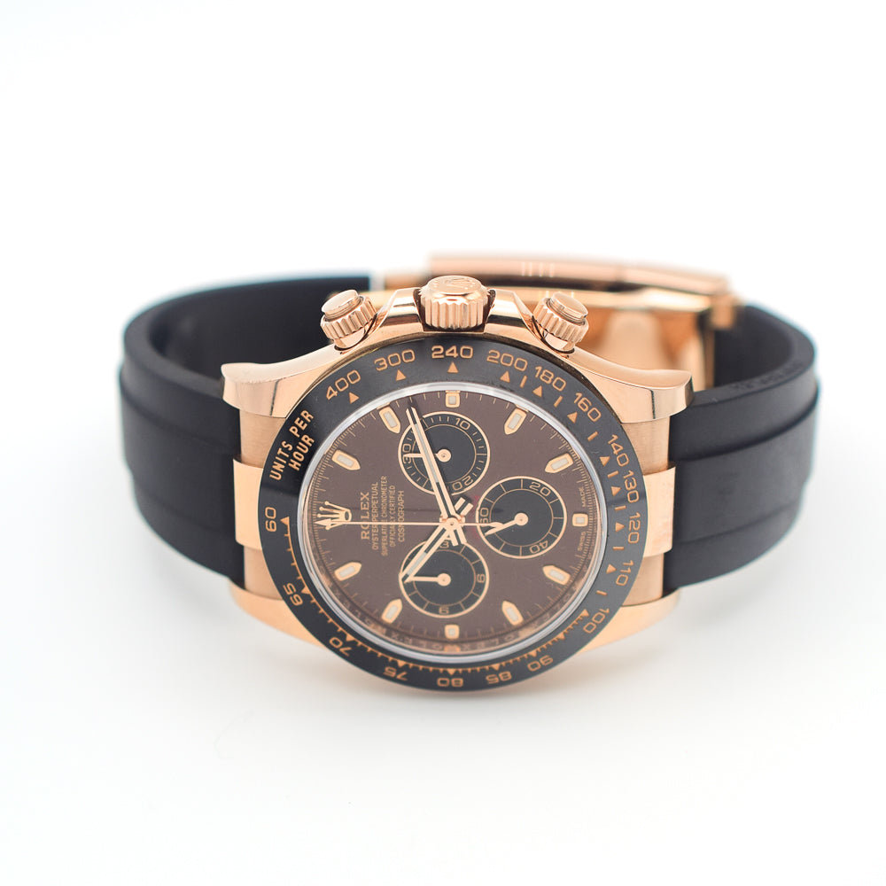 Daytona Rose Gold with Rubber Strap 116515LN