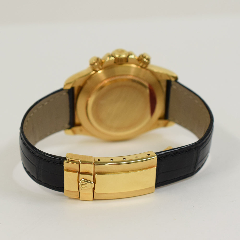 Daytona Yellow Gold  "Zenith Movement" on Leather Strap 16518