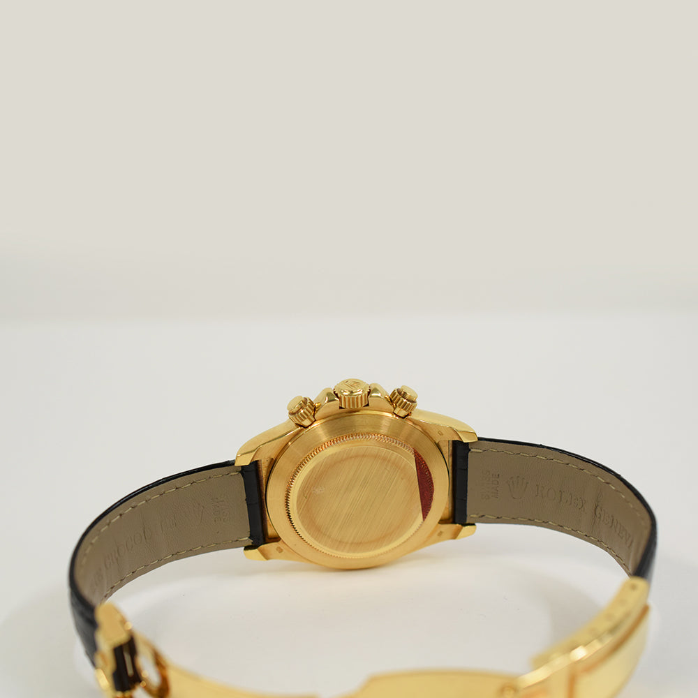 Daytona Yellow Gold  "Zenith Movement" on Leather Strap 16518