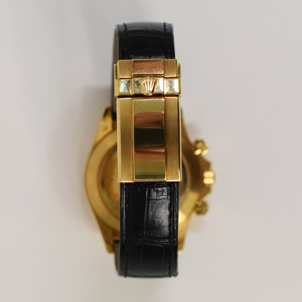 Daytona Yellow Gold  "Zenith Movement" on Leather Strap 16518