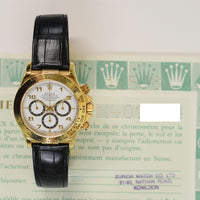 Daytona Yellow Gold  "Zenith Movement" on Leather Strap 16518