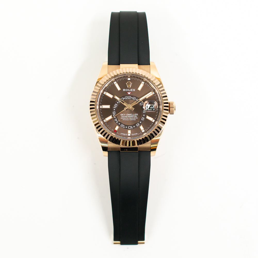 Sky-Dweller Rubber Strap Rose Gold 336235