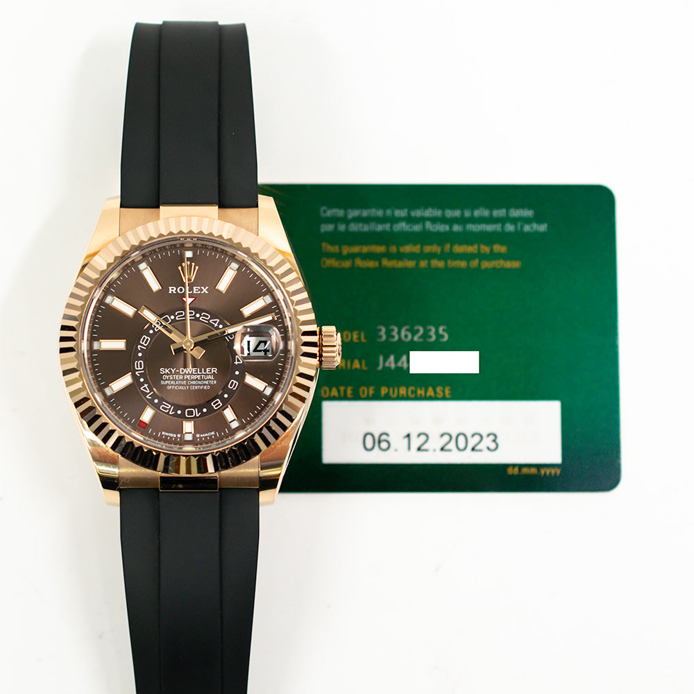 Sky-Dweller Rubber Strap Rose Gold 336235