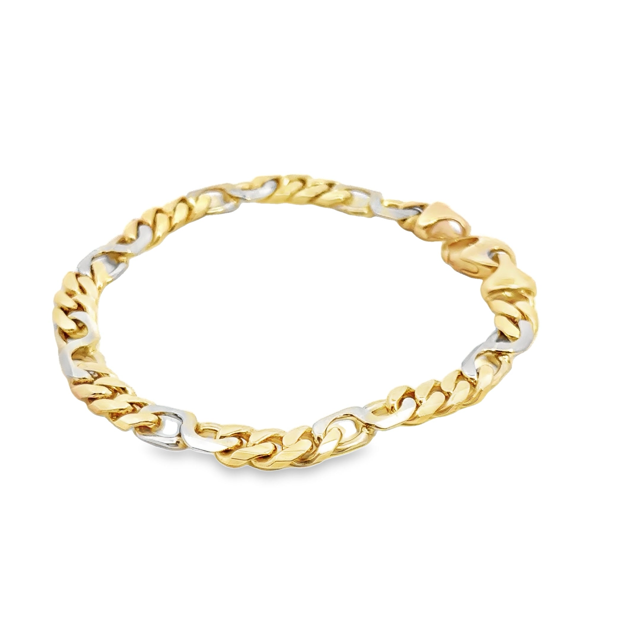 -E- 14kt yg Link Bracelet