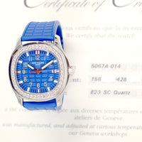 Aquanaut Luce 35.6mm Stainless Steel Diamond-set Bezel quartz 5067A-014