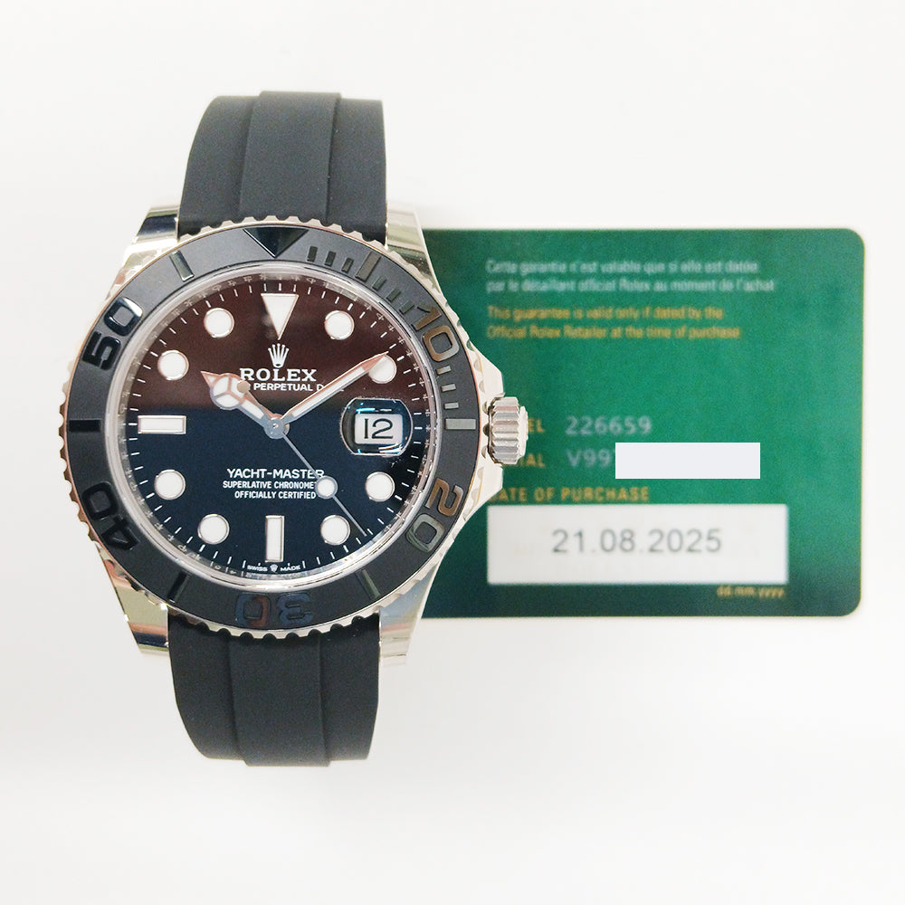 Yacht-Master 42mm White Gold on Strap 226659