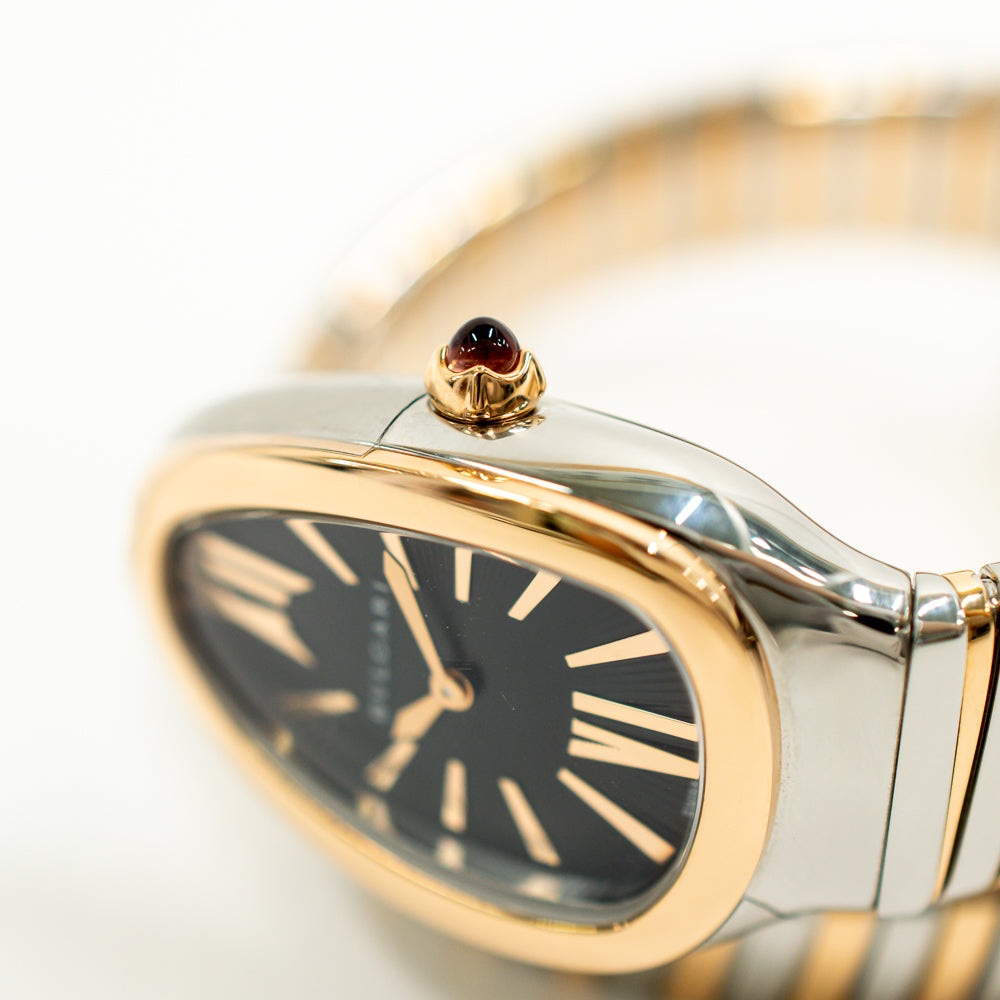 Serpenti Tubogas Quartz 35mm Steel and Rose Gold 102123