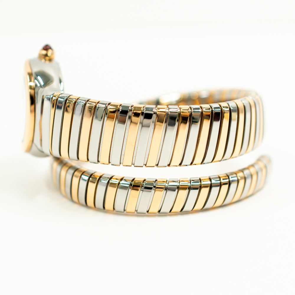 Serpenti Tubogas Quartz 35mm Steel and Rose Gold 102123