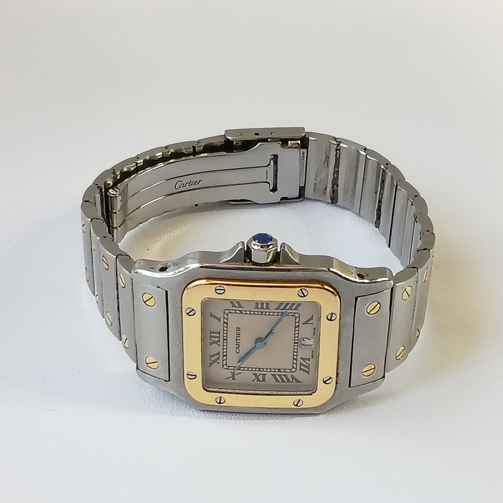 Santos Galbée Large 29mm Stainless Steel and Yellow Gold Quartz W20011C4