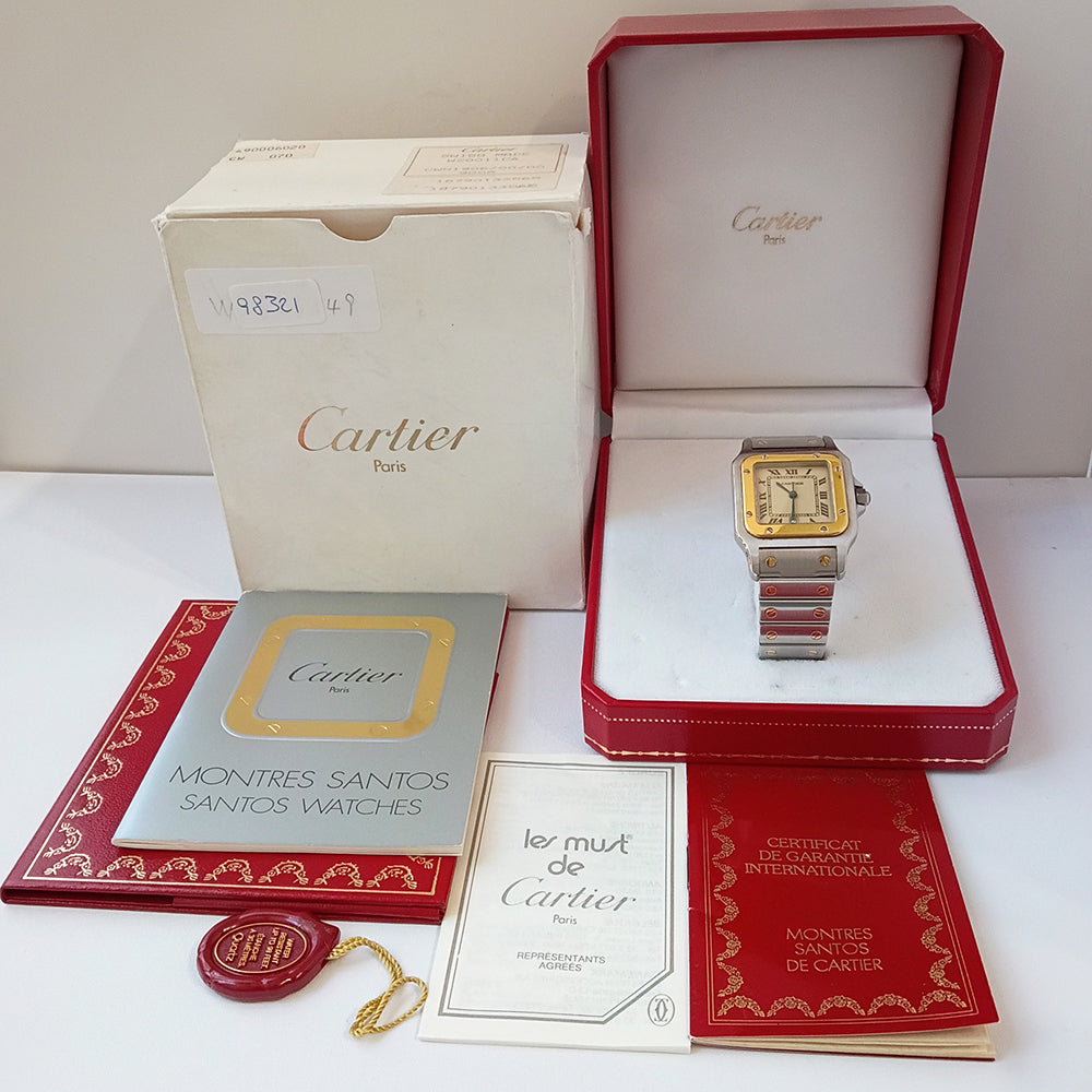 Santos Galbée Large 29mm Stainless Steel and Yellow Gold Quartz W20011C4