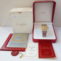 Santos Galbée Large 29mm Stainless Steel and Yellow Gold Quartz W20011C4