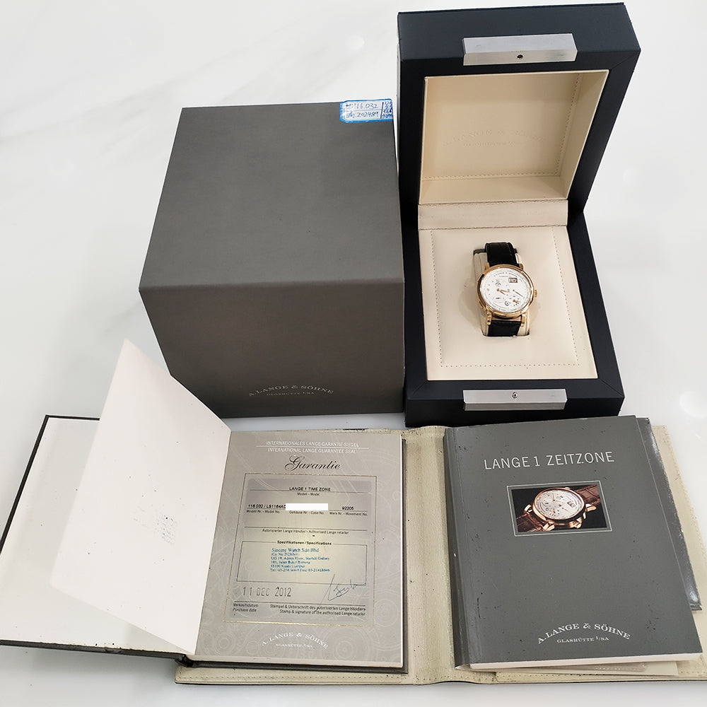 Lange 1 Time Zone 41.9mm Rose Gold Manually Winding 116.032
