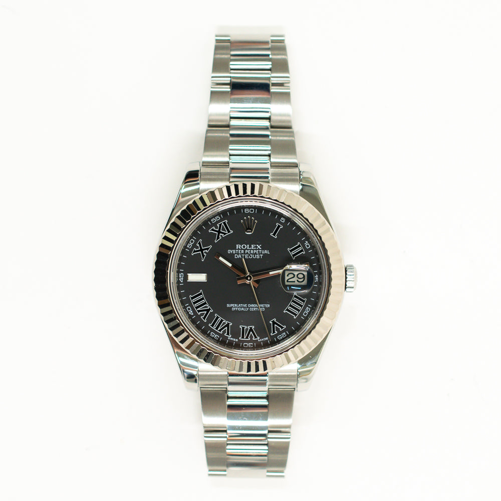 Datejust II Steel and White Gold 116334