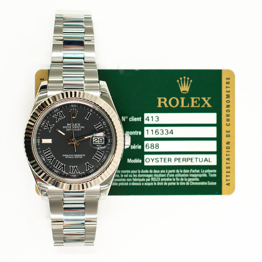 Datejust II Steel and White Gold 116334