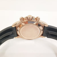 Daytona Rose Gold Black Ceramic Bezel with Rubber Strap 116515LN