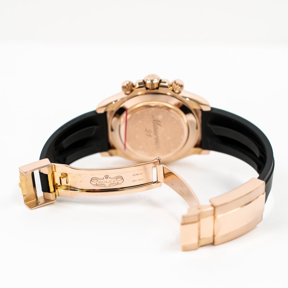 Daytona Rose Gold with Rubber Strap 116515LN